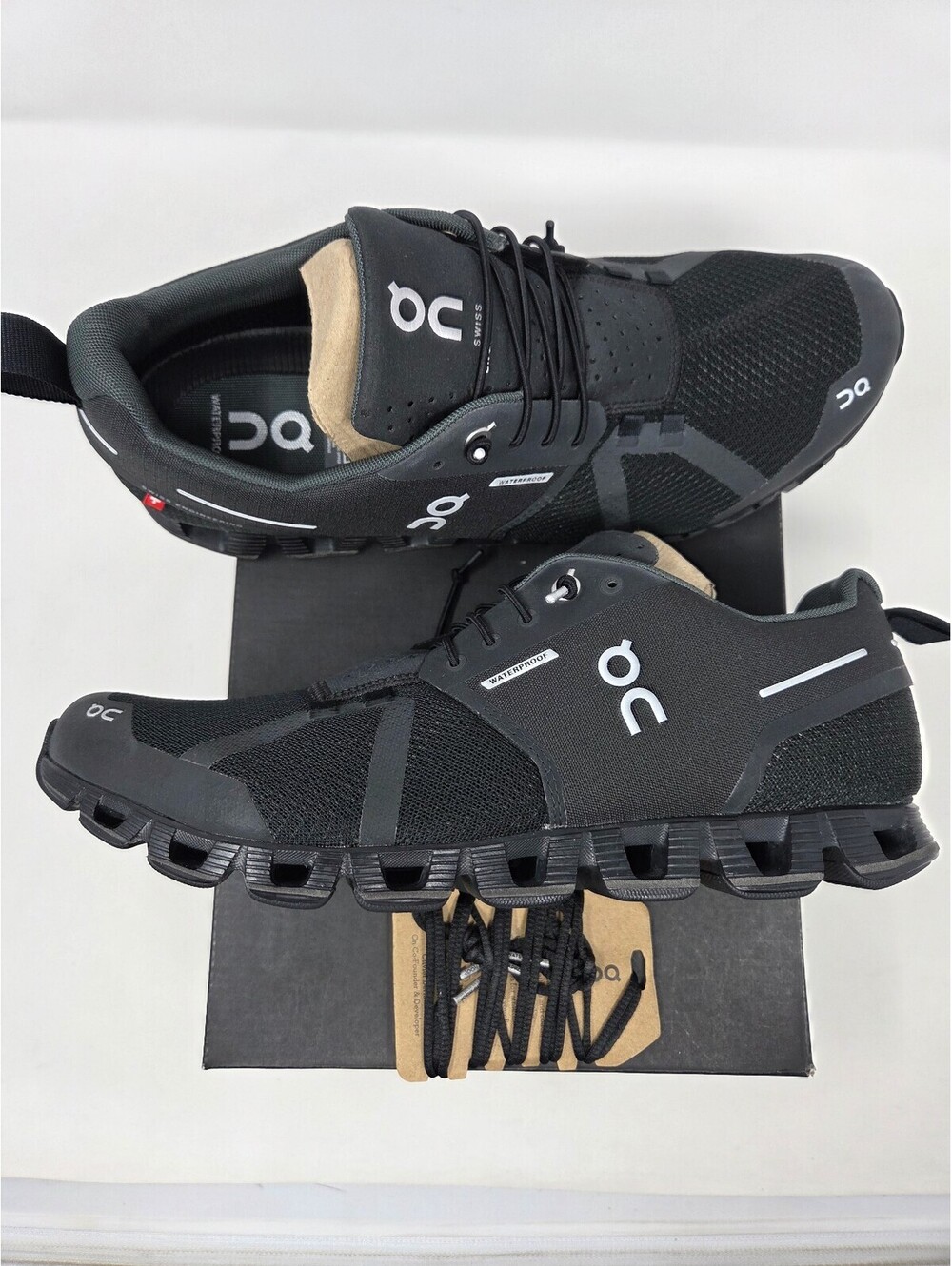 On Cloud Waterproof Running Shoes Black Lunar Size 10 New